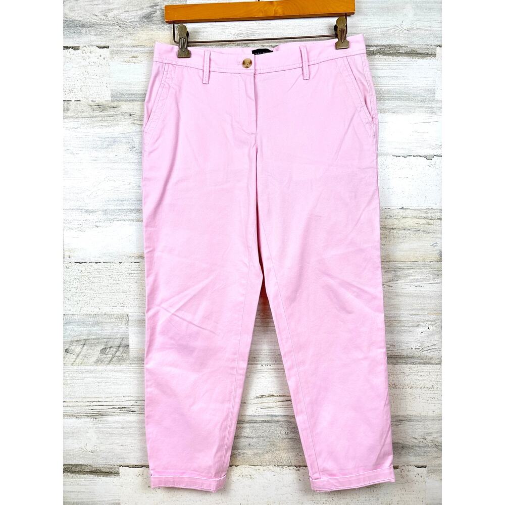 Talbots Womens 4 Petite Light Pink Relaxed Chino Ankle Cotton Beach Summer Pants - Picture 2 of 9